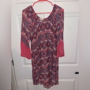 Altar’d State Pink Long Sleeve Dress